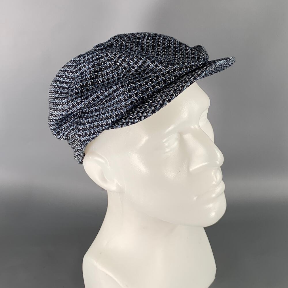 Men's Blue Patterned Newsboy Cap